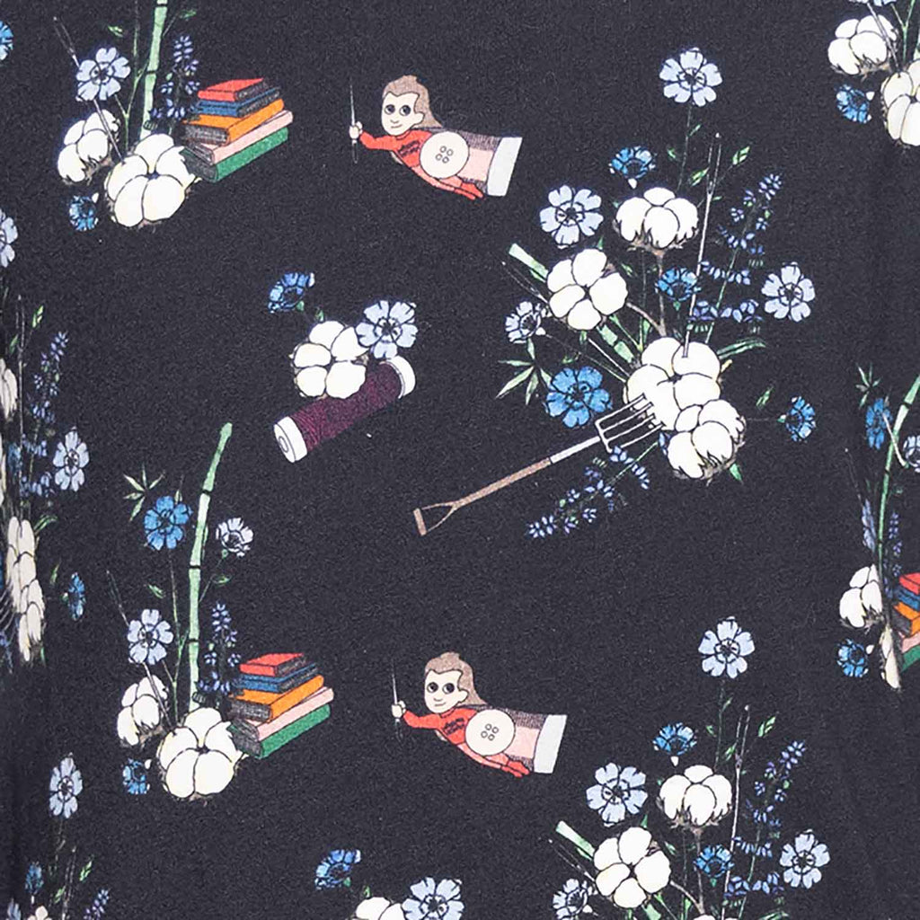 Floral Black Baby Onesie