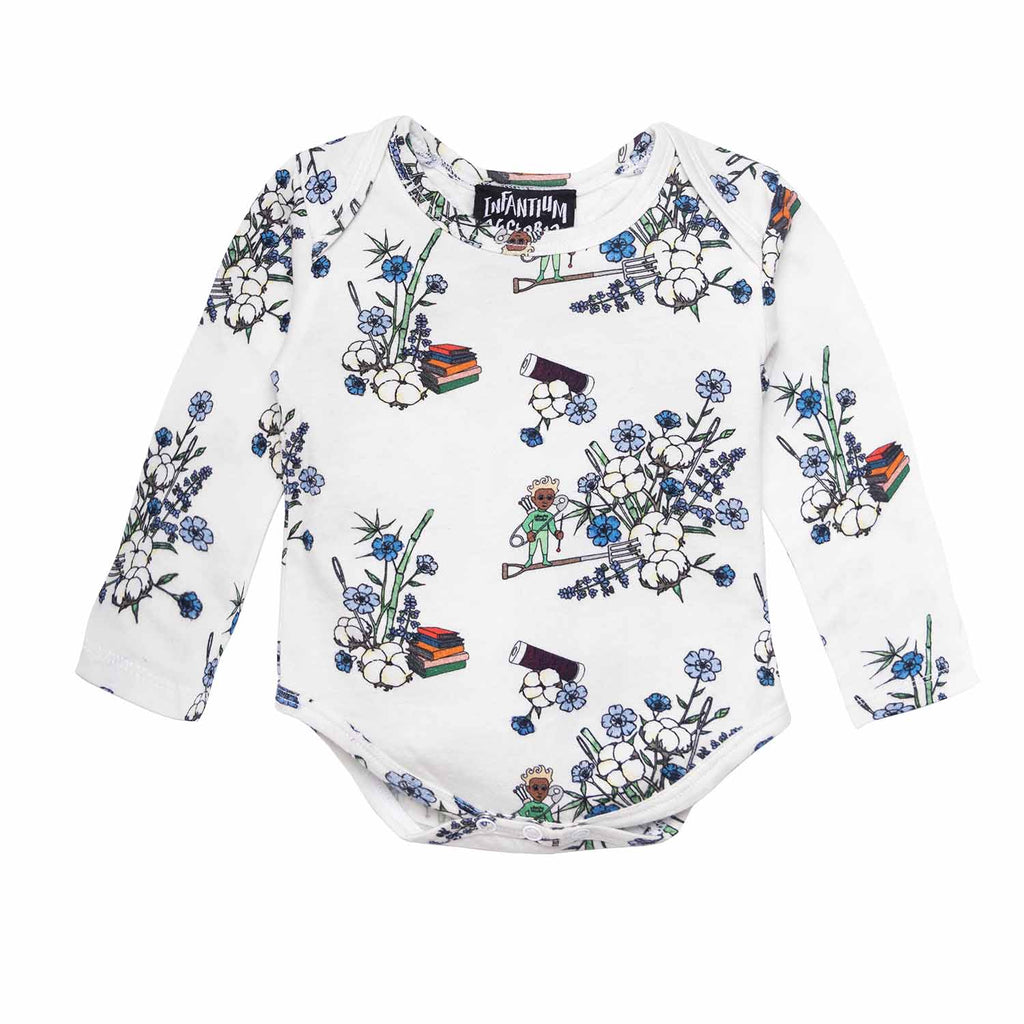 Floral White Baby Onesie