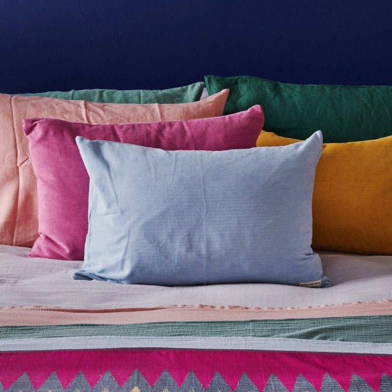Colourful Cushion - Baby Blue Cord